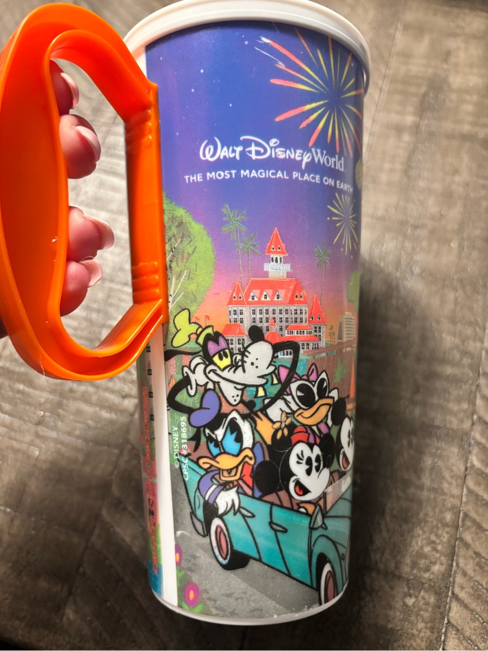 Disney Multicolor Fireworks Souvenir Cup 2024 Orange Handle - Picture 7 of 7